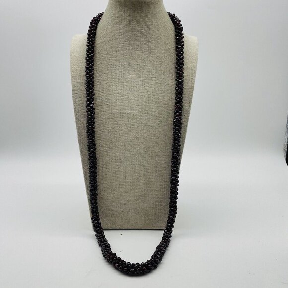 Purple Glass Beaded Necklace Clusters Classic Career Cosplay LARP - Picture 7 of 7